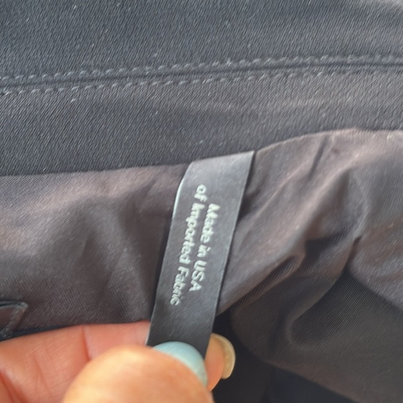 Theory Casual Crepe‎ Black One-Button Long Sleeve Front Pockets Blazer Size 4 - Picture 11 of 13